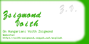 zsigmond voith business card